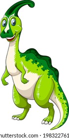 A Parasaurus dinosaur cartoon character illustration