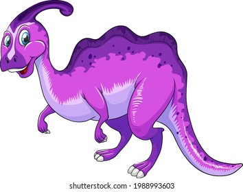 A Parasaurus dinosaur cartoon character illustration