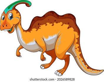 A Parasaurus dinosaur cartoon character illustration