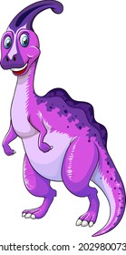 A Parasaurus dinosaur cartoon character illustration