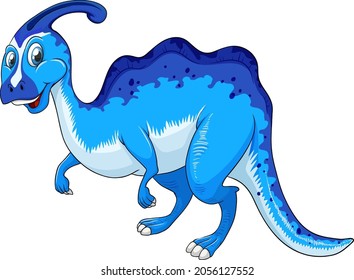 A Parasaurus dinosaur cartoon character illustration