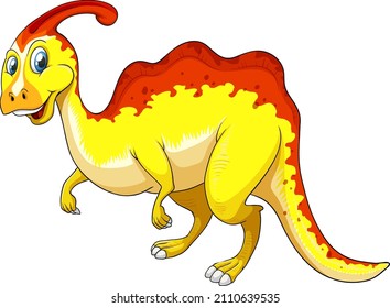 A Parasaurus dinosaur cartoon character illustration