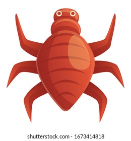 Parasite bug icon. Cartoon of parasite bug vector icon for web design isolated on white background
