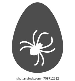 Parasite Egg vector pictogram. Style is flat graphic gray symbol.