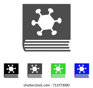 Parasite Encyclopedia icon. Vector illustration style is a flat iconic parasite encyclopedia symbol with black, gray, green, blue color versions. Designed for web and software interfaces.