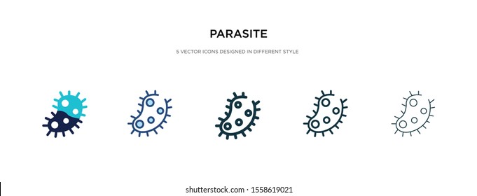 parasite icon in different style vector illustration. two colored and black parasite vector icons designed in filled, outline, line and stroke style can be used for web, mobile, ui