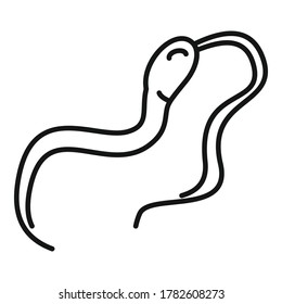 Parasite icon. Outline parasite vector icon for web design isolated on white background