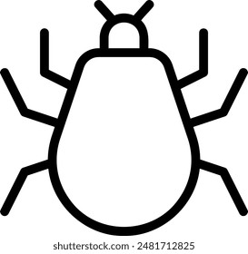 Vector de ilustración de icono de línea de parásito