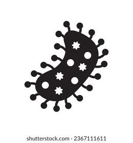 Parasite microbes icon logo vector design template