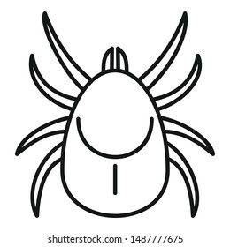 Parasite mite icon. Outline parasite mite vector icon for web design isolated on white background