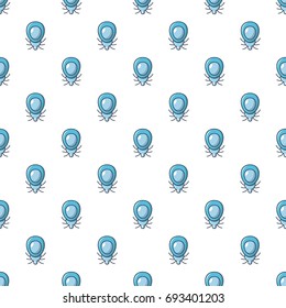 Parasite or virus pattern in cartoon style. Seamless pattern vector illustration