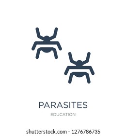 parasites icon vector on white background, parasites trendy filled icons from Education collection, parasites vector illustration