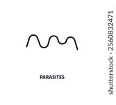 parasites outline icon.  Thin line icon from education collection. Editable vector isolated on white background