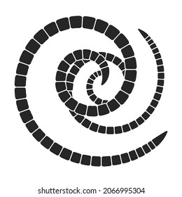 Parasiten Vektorsymbol.Schwarze Vektorsymbol einzeln auf weißem Hintergrund.