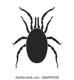 Parasiten Vektorsymbol.Schwarze Vektorsymbol einzeln auf weißem Hintergrund.