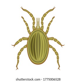 Parasiten Vektorsymbol.Cartoon Vektorsymbol einzeln auf weißem Hintergrund.