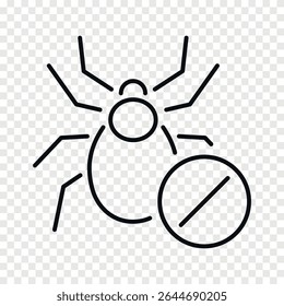 Parasitic insects vector outline icon