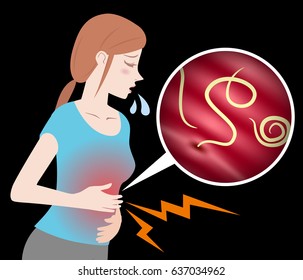 parasitic worm and food poisoning. anisakis. anisakiasis.