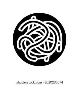 parasitic worms ascaris glyph icon vector. parasitic worms ascaris sign. isolated contour symbol black illustration
