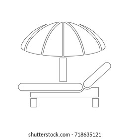 parasol beach icon