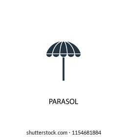 parasol creative icon. Simple element illustration. parasol concept symbol design from Summer collection. Can be used for web and mobile.