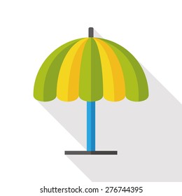 Parasol flat icon with long shadow