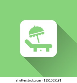 parasol icon. Beach umbrella symbol