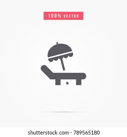 parasol icon. Beach umbrella symbol