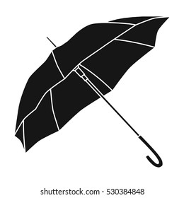Parasol icon in black style isolated on white background. Golf club symbol stock vector illustration.