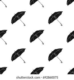 Parasol icon in black style isolated on white background. Golf club symbol stock vector illustration.