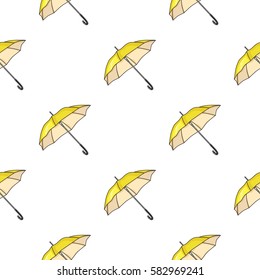 Parasol icon in cartoon style isolated on white background. Golf club symbol stock vector illustration.