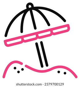 Parasol Icon illustration, for uiux, web, app, infographic, etc