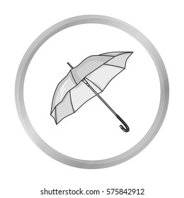 Parasol icon in monochrome style isolated on white background. Golf club symbol stock vector illustration.