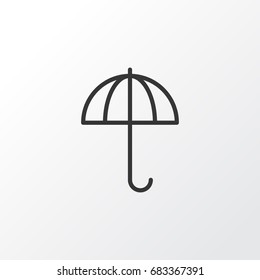 Parasol Icon Symbol. Premium Quality Isolated Gingham Element In Trendy Style.