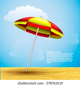 parasol on the beach