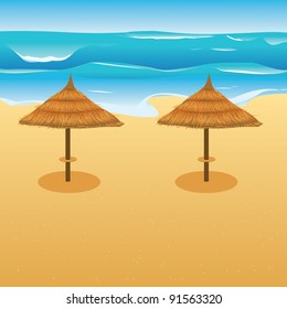parasol on the beach