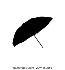 Parasol silhouettes, beach umbrellas silhouettes vector illustration.