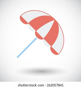 Parasol. Single flat icon on white background. Vector illustration.