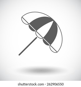 Parasol. Single flat icon on white background. Vector illustration.