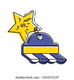 parasol store with commercial tag hanging
