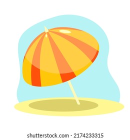 parasol summer beach sky orange