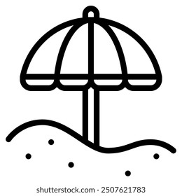 Parasol Summer holiday icon illustration