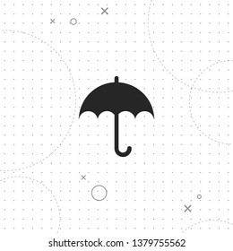 Parasol, umbrella, vector best flat icon on texture background , EPS 10
