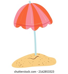 Parasol. Vector flat cartoon illustration
