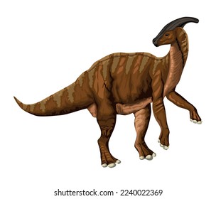 ícono prehistórico de parasourolophus dinosaur