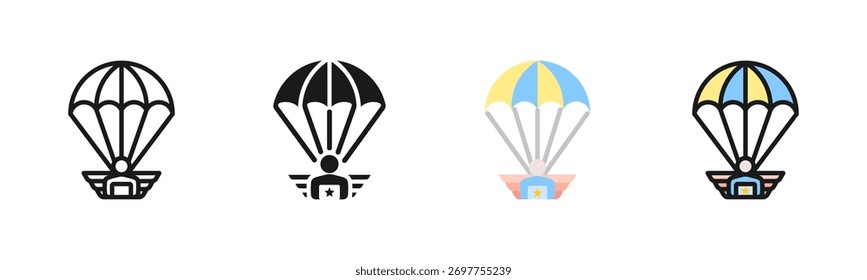 Paratrooper-Symbolpaket in mehreren Stilen