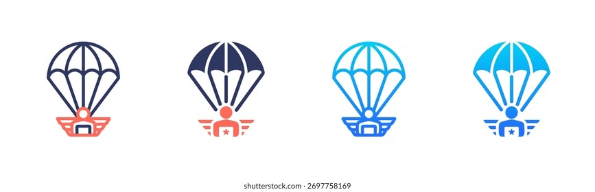Paratrooper-Symbolpaket in mehreren Stilen
