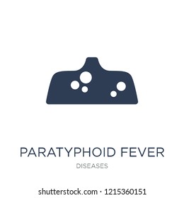 Paratyphoid fever icon. Trendy flat vector Paratyphoid fever icon on white background from Diseases collection, vector illustration can be use for web and mobile, eps10