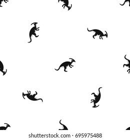 Parazavrolofus pattern repeat seamless in black color for any design. Vector geometric illustration