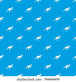 Parazavrolofus pattern repeat seamless in blue color for any design. Vector geometric illustration